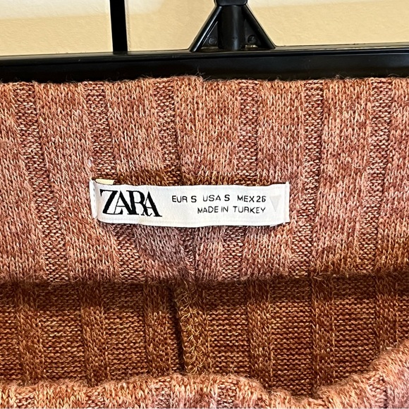 Zara Ribbed Knit Flare Pants - Size S - Picture 3 of 10